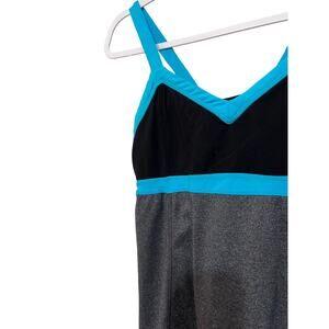 Kyodan Women’s Workout Tank Top Shirt Size Small Teal Gray Black Sweatwicking